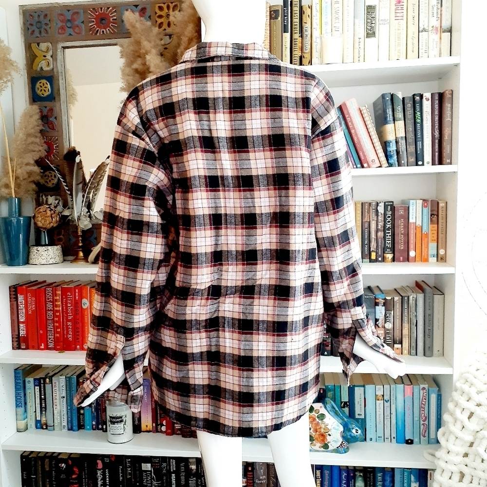 St. John's Bay Women's Plaid Button Up Shaket Z63 - Picture 5 of 6